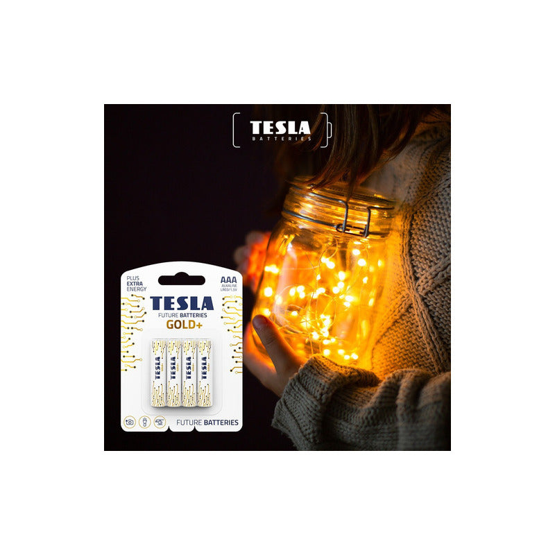 Pila Aaa Tesla Gold+ Blister De 4 Pilas