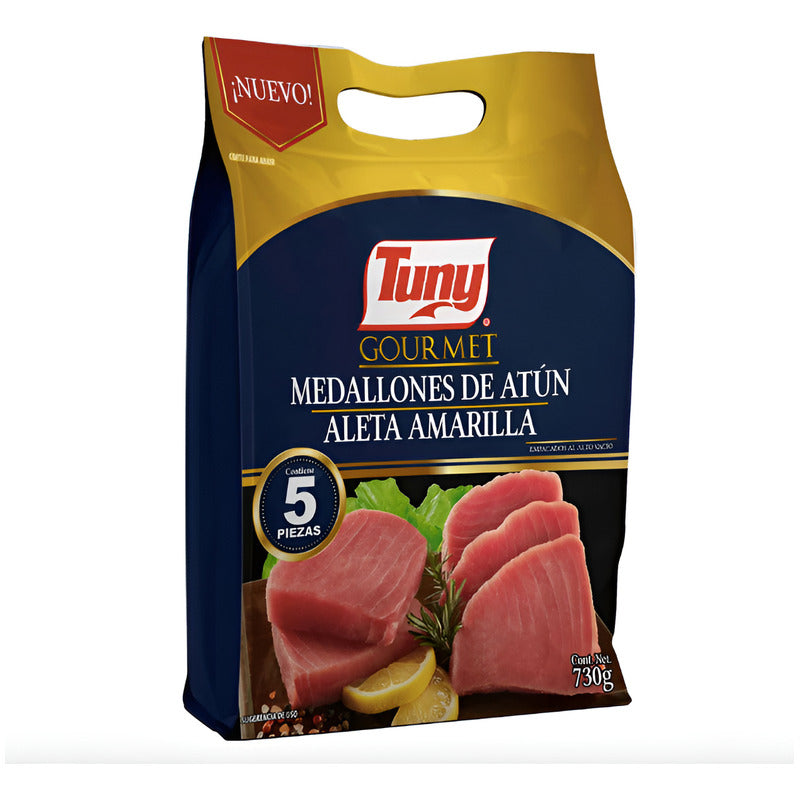 Atún Medallon Aleta Amarilla Tuny 2 Bolsas De 730grs