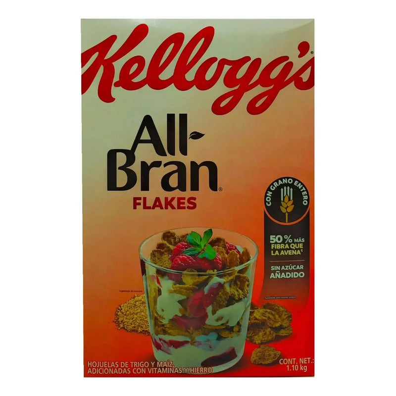 Cereal Kellogg's All Bran Flakes 1.10kg Con La Mejor Fibra