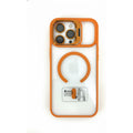 Funda Transparente iPhone 17/pro/promax Magsafe + Tapa Lente Naranja iPhone 17 Pro