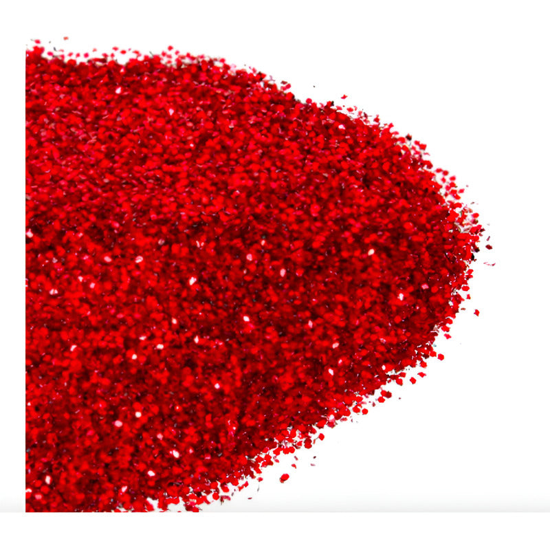 Diamantina Del #1 Color Rojo Metalico De 1mm 6 Piezas De 50g Rojo