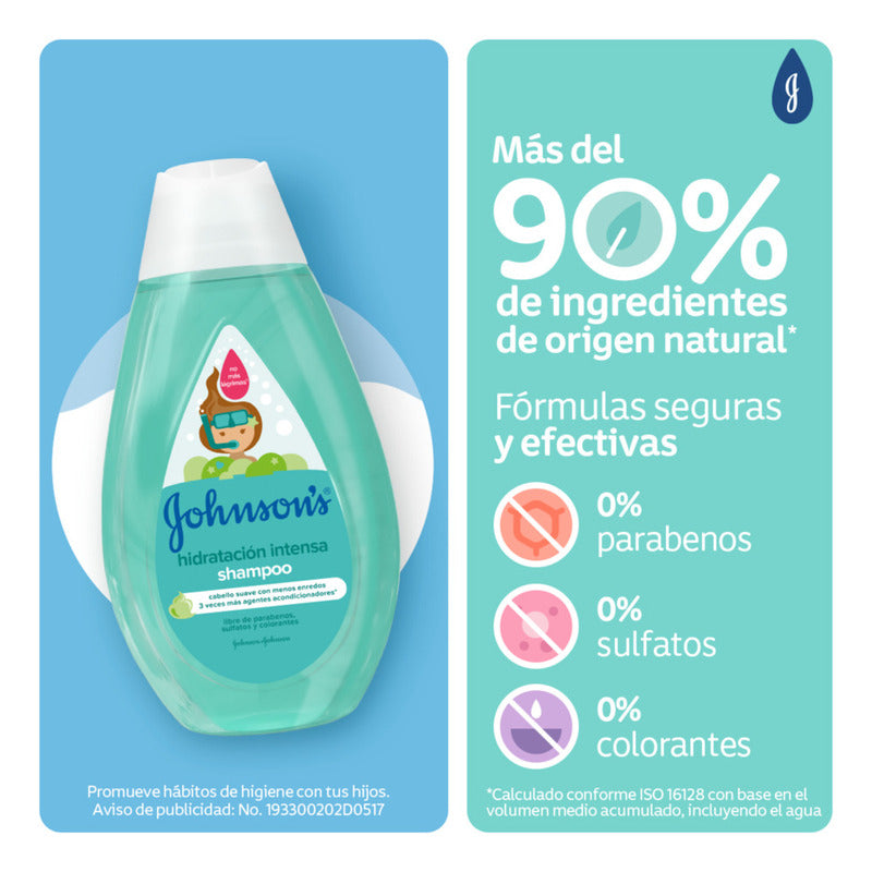Shampoo Infantil Johnson's Hidratación Intensa 400 Ml