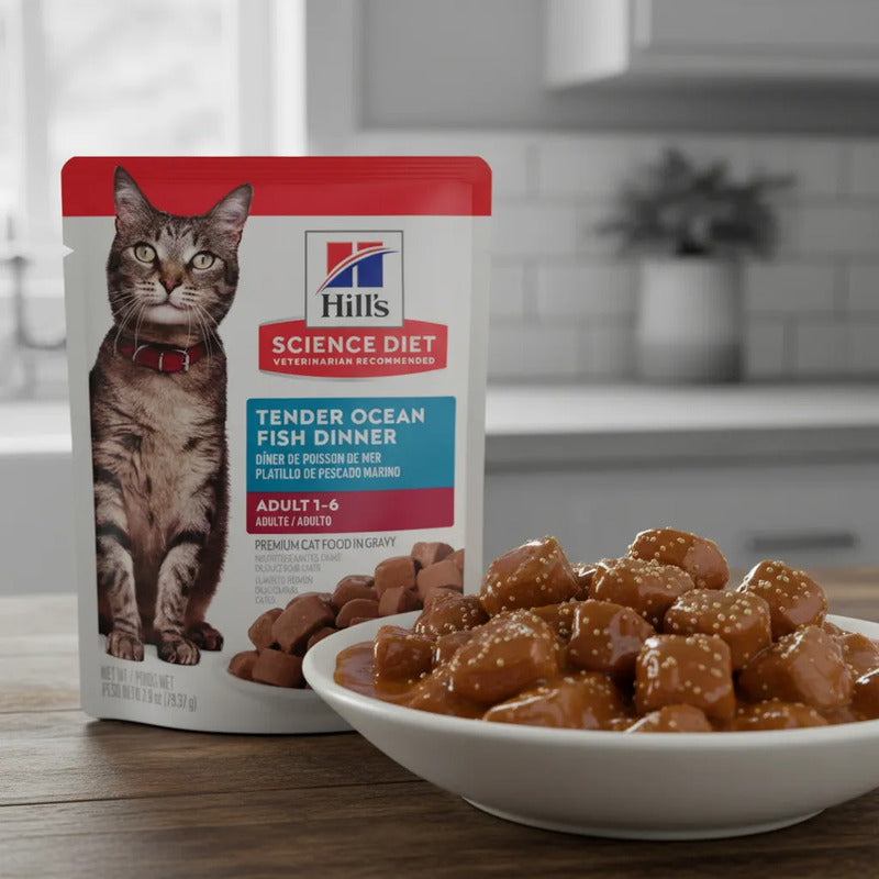 Alimento Húmedo Gato Adulto Pescado Trocitos En Gravy, 79 G