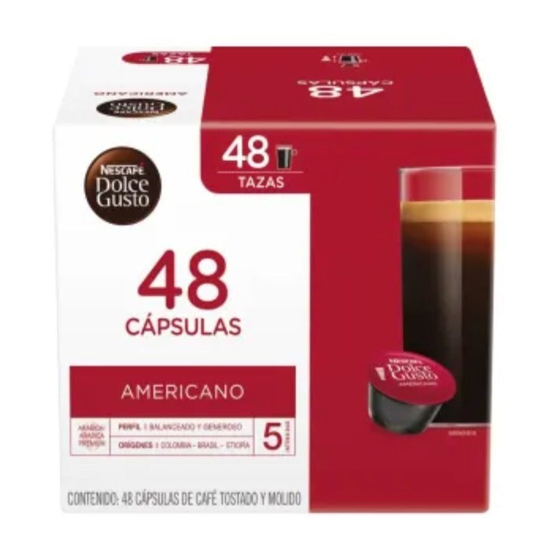Cápsulas De Café Dolce Gusto Nescafé Americano 48pzas