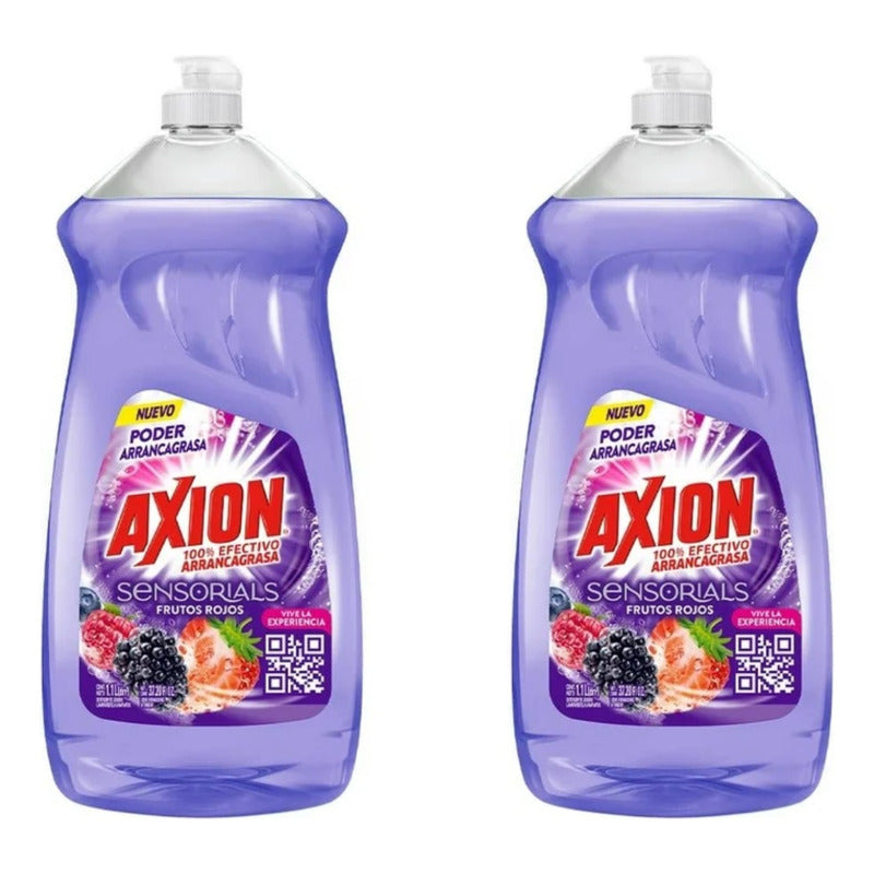 Lavatrastes Axion Sensorials Frutos Rojos 1.1 L (2 Piezas)