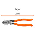 Pinza Para Electricista 8' Cabeza Cuadrada Mango Pvc, Truper
