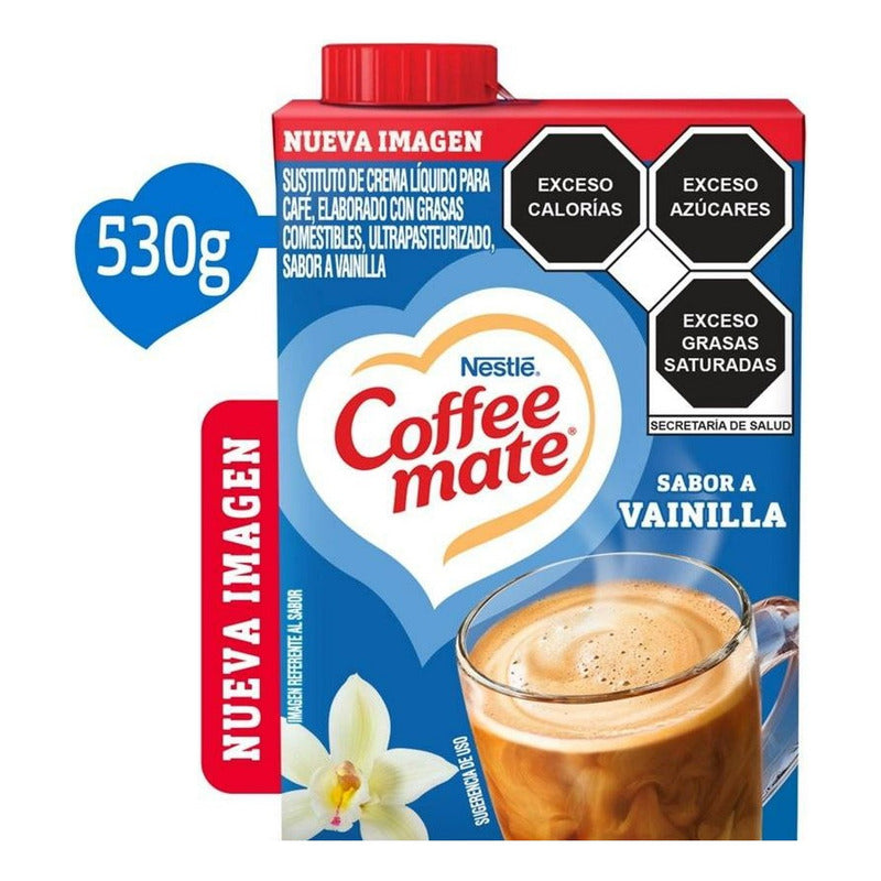 Crema Para Café Coffee Mate Sabor Vainilla 530ml 12pzas