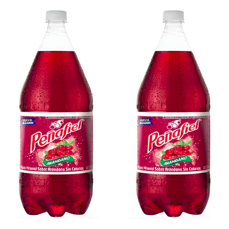 Agua Mineral Peñafiel Sabor Arandano 8 Piezas De 2 Litros