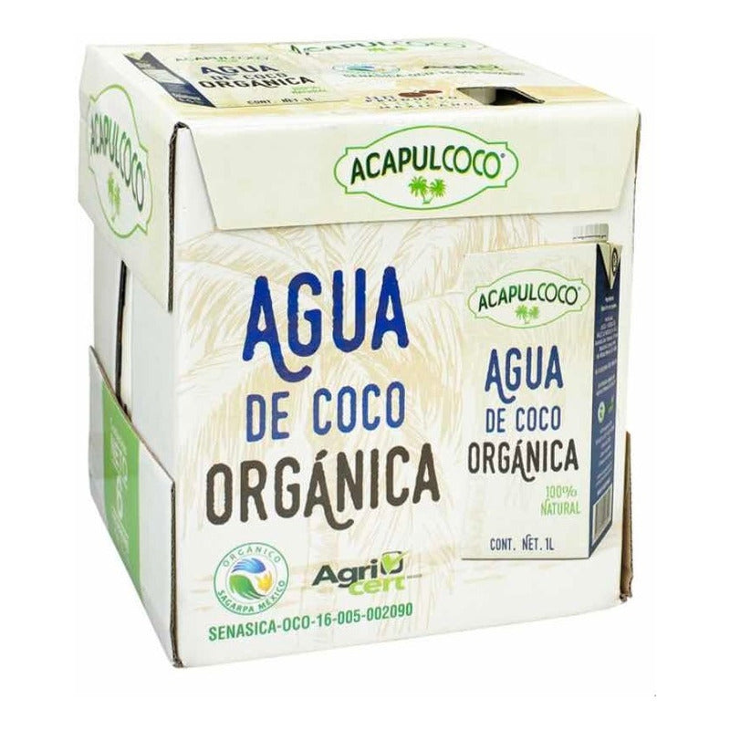 Agua De Coco Orgánica De 1l (6piezas)