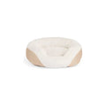 Cama Ovalada Borde Alto Diseño Polka Rosa Para Perro, Chico Rosa Circular