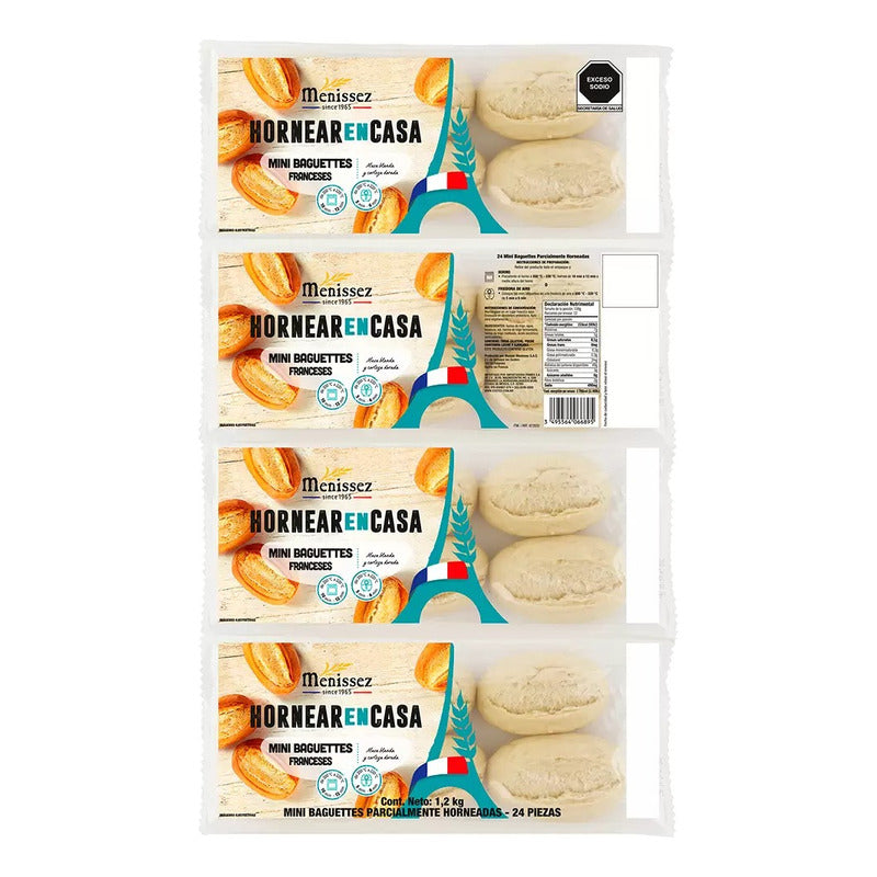 Menissez Mini Baguettes Frances 24 Pzas
