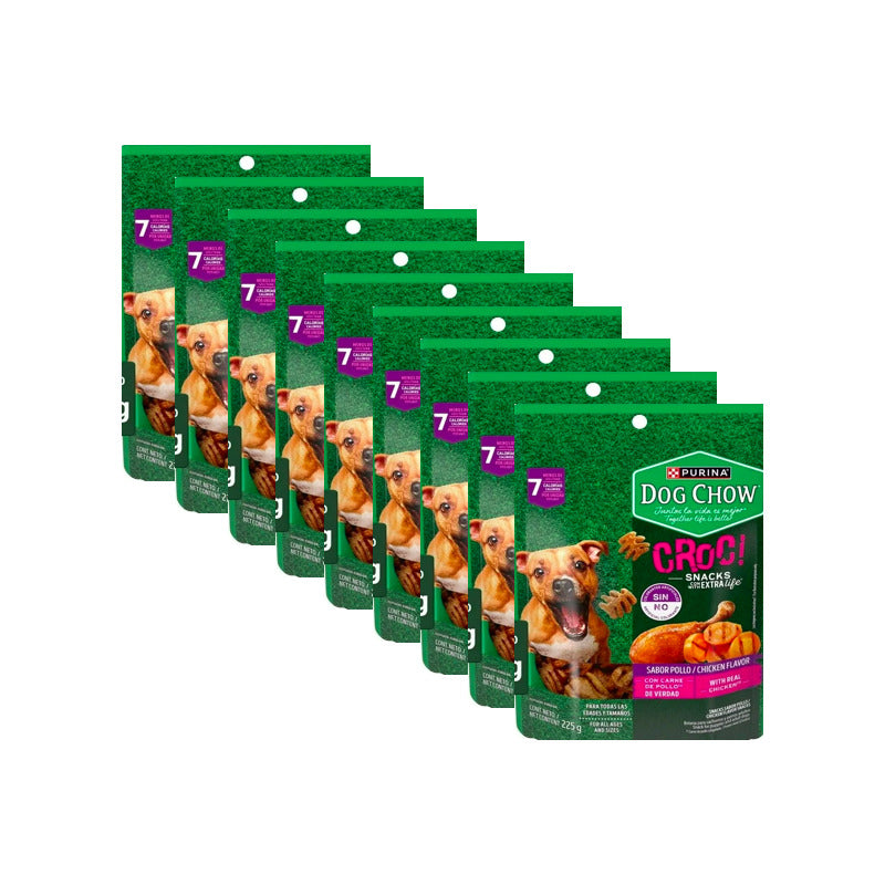 Snack Para Perro Purina Dog Chow Croc Todas Razas 9pz D 225g