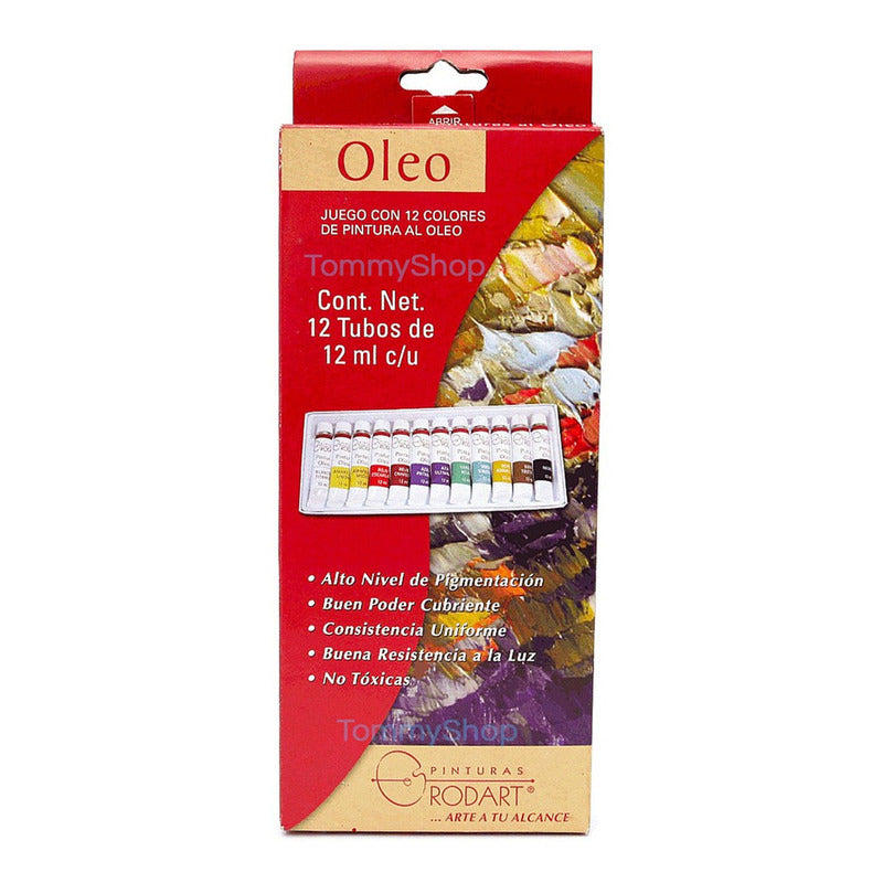 Pintura Oleo Rodart 12pzs Tubo 12ml Estudiante
