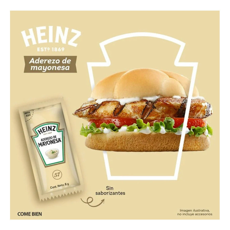 Aderezo De Mayonesa Heinz 200 Pzas De 8 G C/u