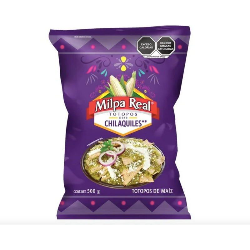 Totopos De Maiz Para Chilaquiles Milpa Real 4 Pzas De 500gr