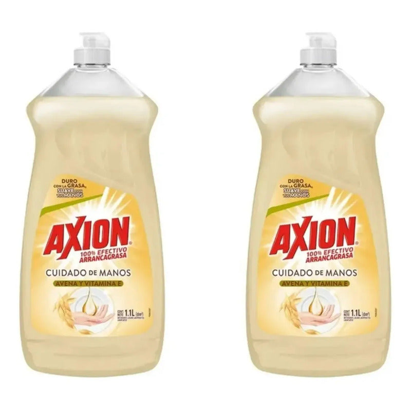 Jabón Líquido Axion Avena Con Vitamina E 1.1 L (2 Piezas)