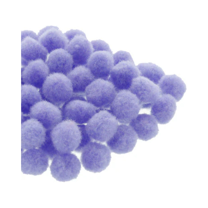 Mercería Pom Poms De 19mm Color Lavanda 1 Paq De 100pz