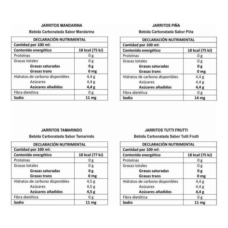 Refrescos Jarritos Surtidos 24 Pzas 600 Ml