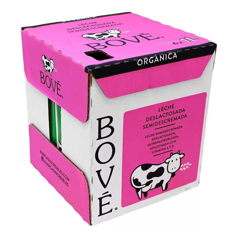 Bové Leche Deslactosada Orgánica 6 Pzas De 946 Ml (1 Caja)