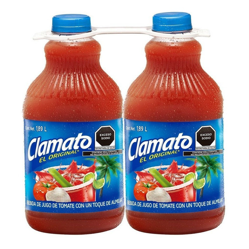 Bebida Jugo De Tomate Clamato Party Pack De 1.89l (2piezas)