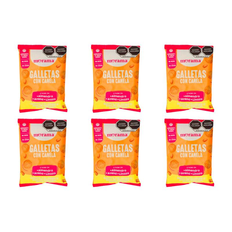 Galletas Sabor Canela Morama 6 Piezas De 32gr