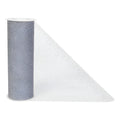 Tul  Plata Con Diamantina 15cm 5m Plata Rayas
