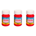 Pintura Acrílica Alta Calidad Color Rojo Cereza 3 Pz De 35ml Rojo Cereza