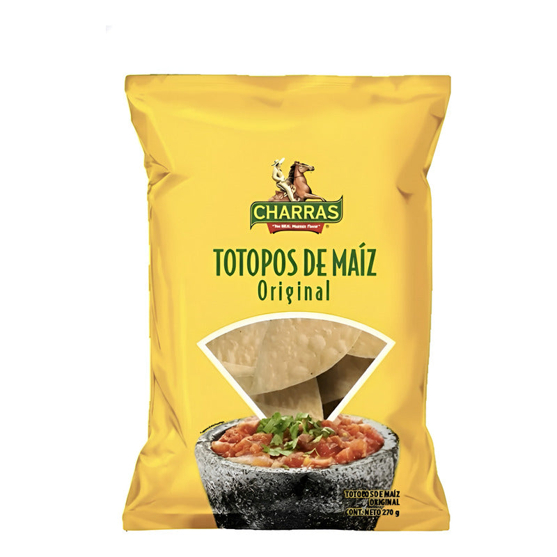 Totopos De Maiz Sabor Original Charras 4 Piezas De 270gr