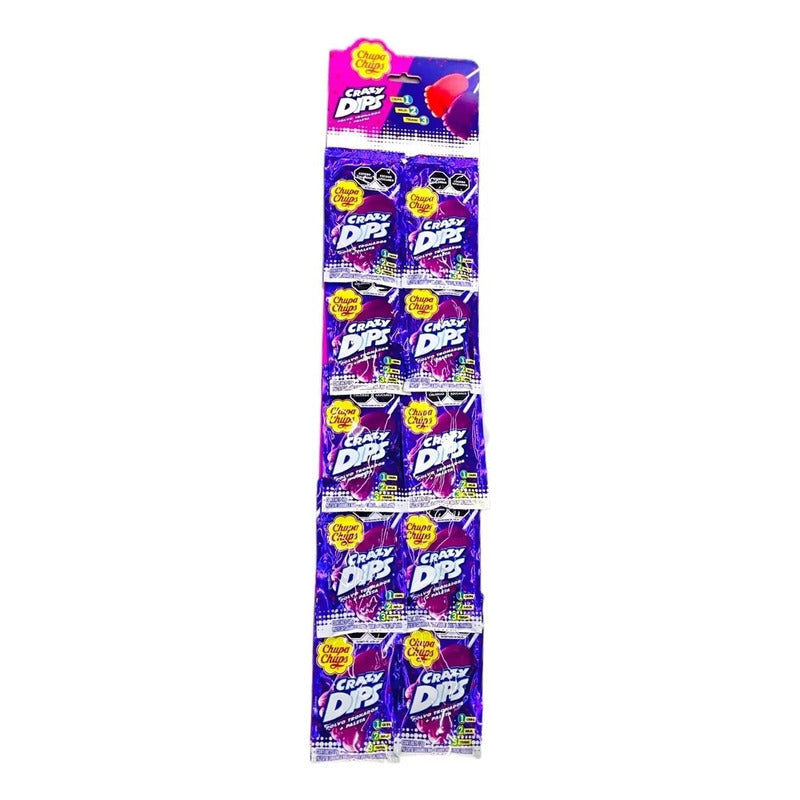 Paletas Crazy Dips Chupa Chups Fresa Y Uva (40 Pzas)