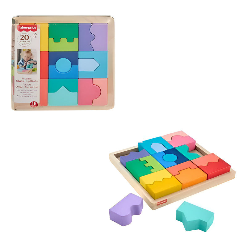 Juguete Fisher Price Rompecabeza Geométrico Didáctico Madera Multicolor