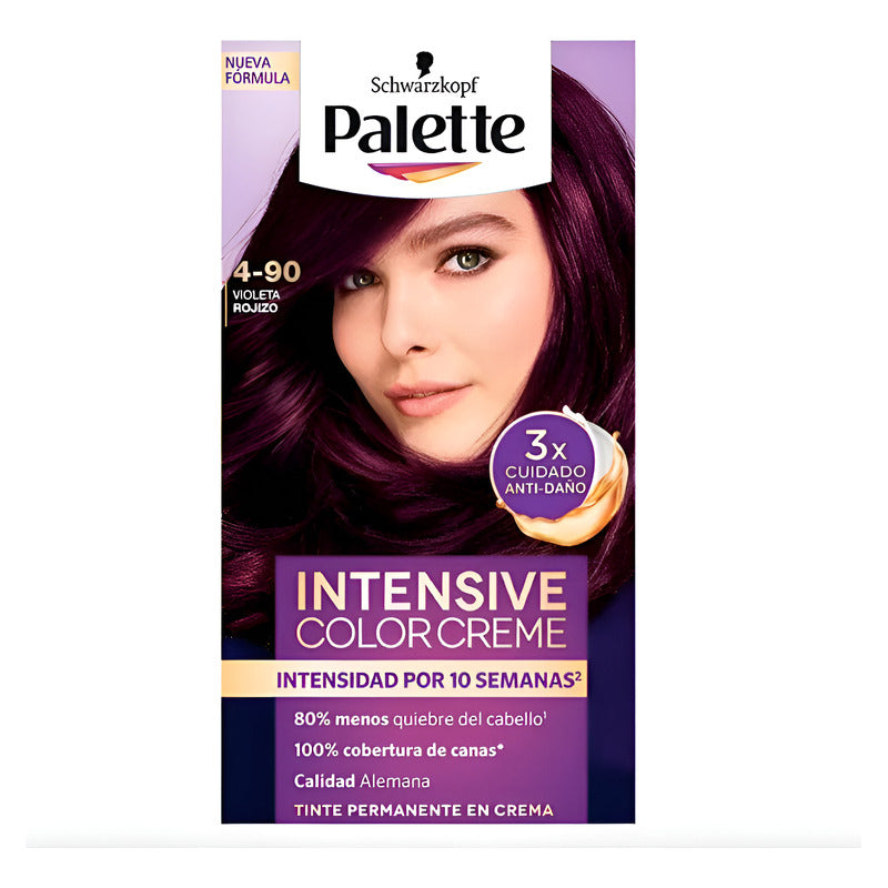 Tinte Para Cabello Palette 4-90 Violeta Rojizo 6 Pzs De 50ml 4-90 Violeta Rojizo
