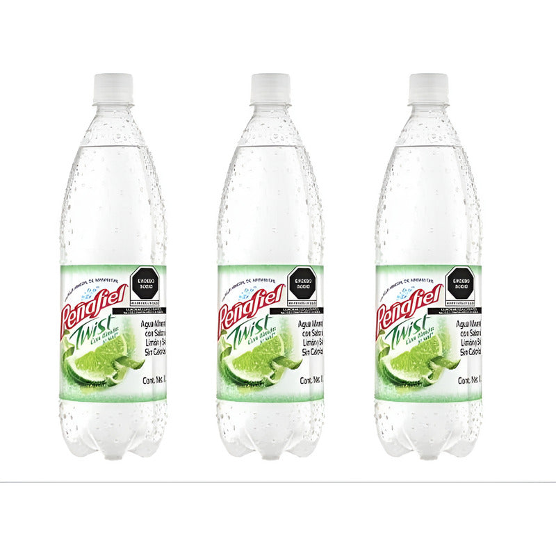 Agua Mineral Peñafiel Twist Sal Y Limón 6 Piezas De 1 Litro