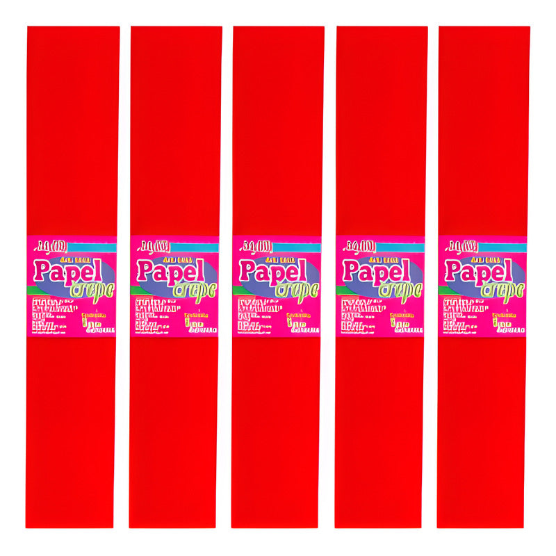 Papel Crepe Color Rojo De 50cm X 2m 20 Pliegos Rojo Papel Crepe Color Rojo De 50cm X 2m 20 Pliegos