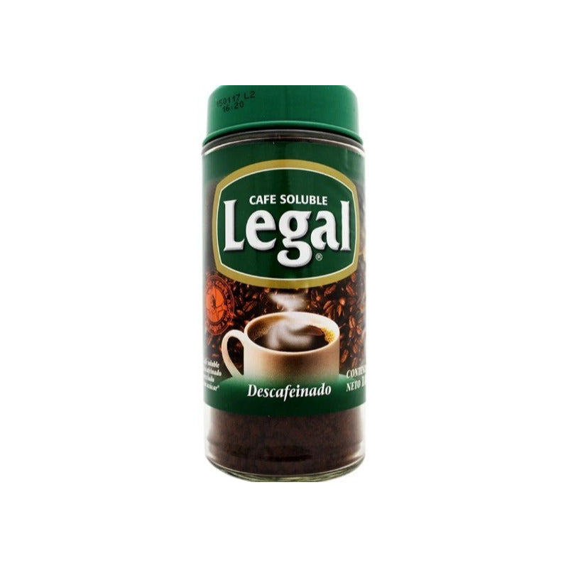 Café Soluble Legal Descafeinado Con Azúcar 180 G( 3 Frascos)