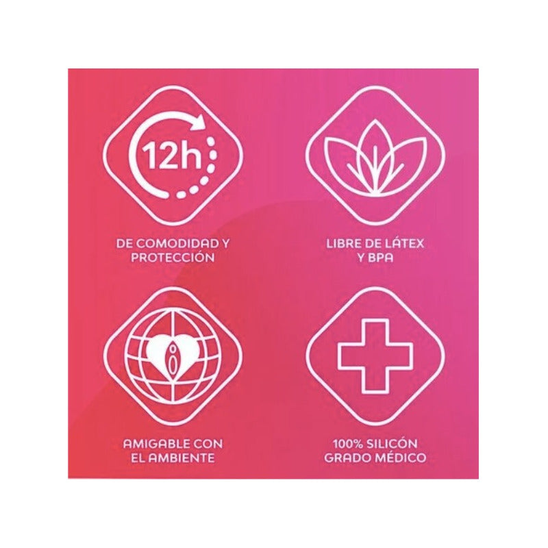 Copa Menstrual Saba V-cup Reusable Chica Flujo Moderado 1 Pz Rosa Chica