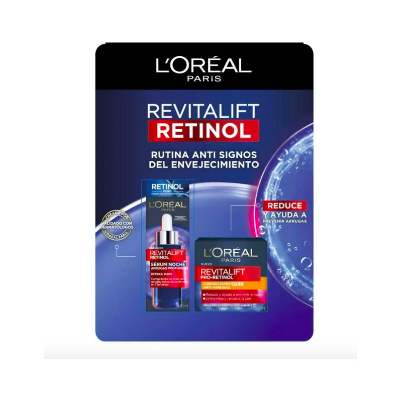 Retinol Revitalift Loreal Paris Serum 30 Ml + Crema 50 Ml Momento De Aplicación Día/noche Tipo De Piel Normal