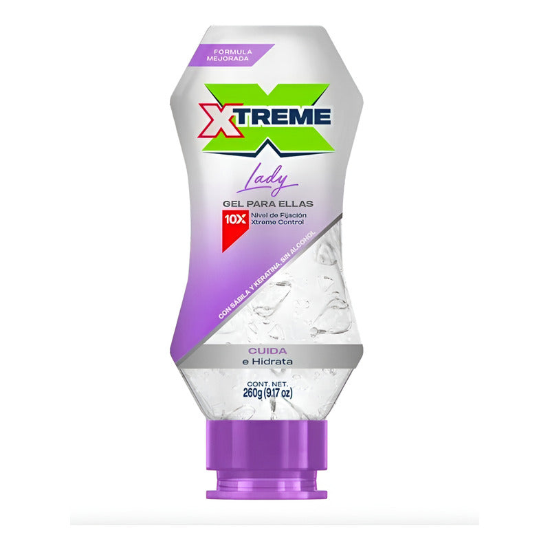 Gel Para Cabello Xtreme Lady Keratina Squeeze 6 Pzas De 260g