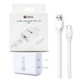 Combo Cargador 2.4a Usb A Tipo C