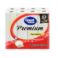 Papel Great Value Premium 32 Rollos Con 220 Hojas Dobles C/u