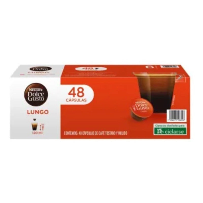 Cápsulas De Café Dolce Gusto Nescafé Lungo 48 Pzas