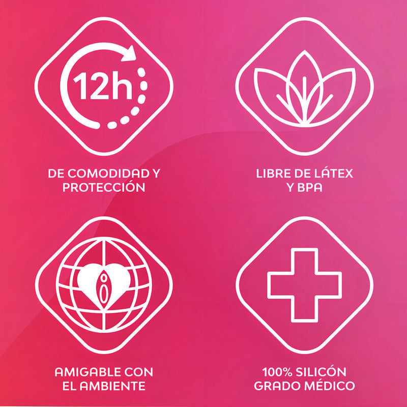 Copa Menstrual Saba V-cup Flujo Abundante Talla G 1 Pieza Rosa