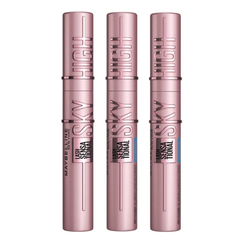 Maybelline New York Lash Sensational Sky High 3 Pack Color Blackest Black Waterproof