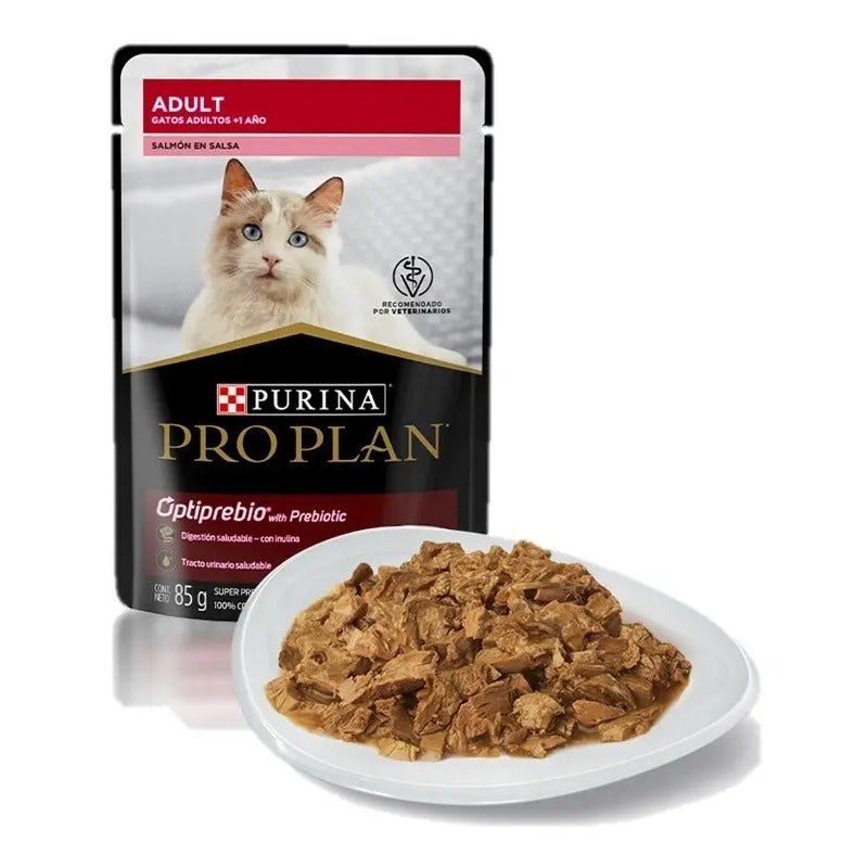 Alimento Para Gato Adulto Raza Mediana Sabor Salmón De 85 G