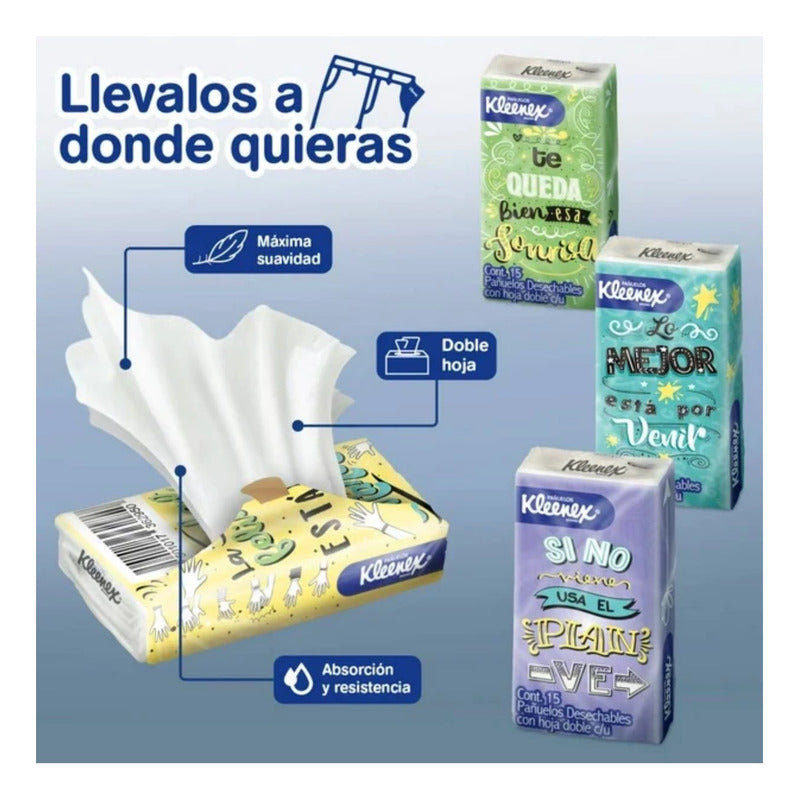 Kleenex Pañuelo Facial 24 Piezas Sella Pack Blanco