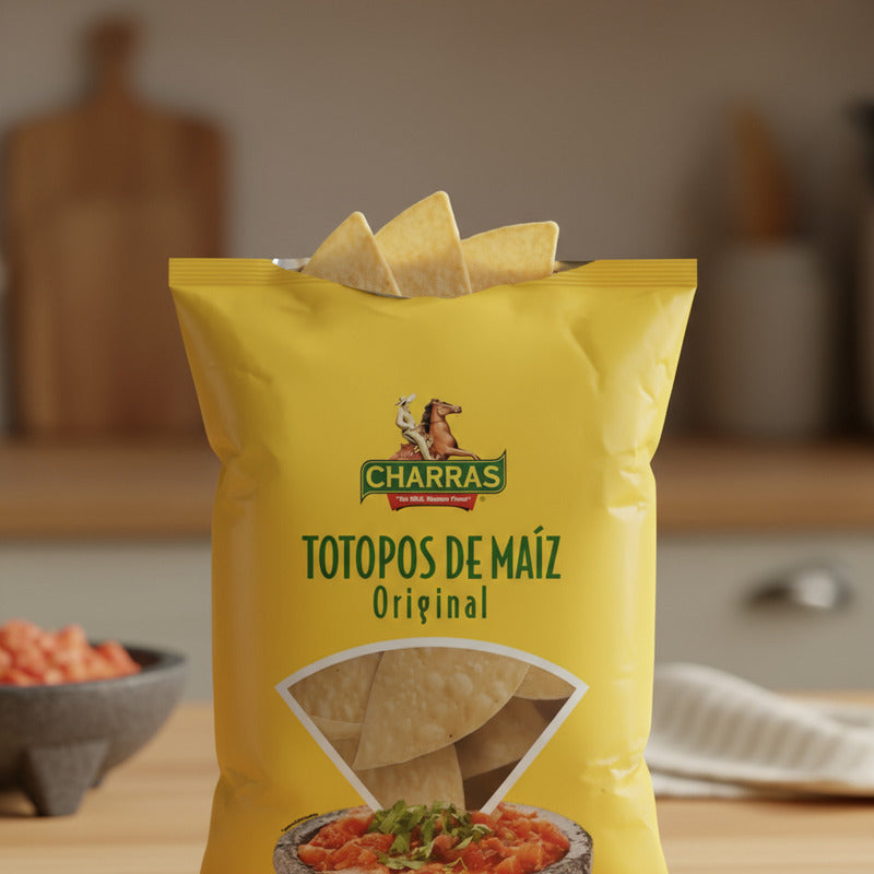 Totopos De Maiz Sabor Original Charras 2 Piezas De 270gr