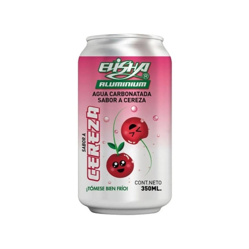 Agua Carbonatada Elisha Aluminium Sabor A Cereza 6pz