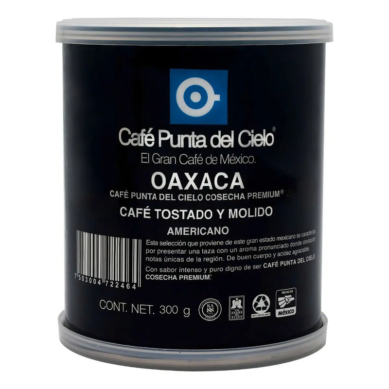 Café Molido Punta Del Cielo Cosecha Premium Oaxaca Americano En Lata Sin Tacc 300 G