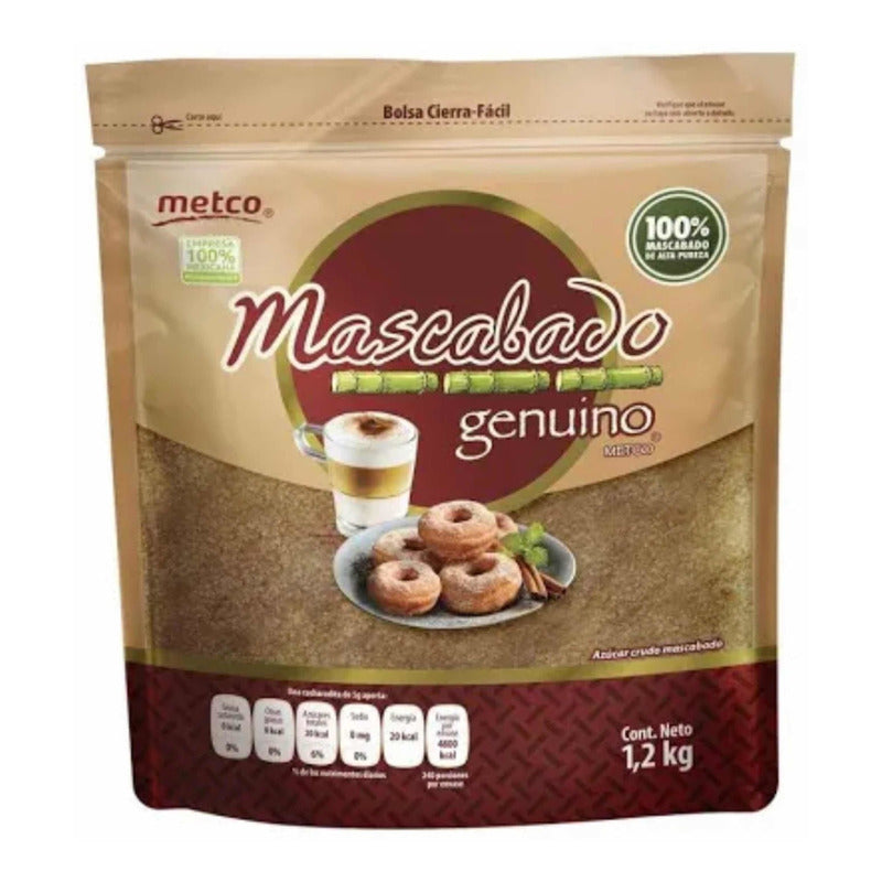 Azucar Mascabado Metco Genuino 1.2 Kg (1 Bolsa)