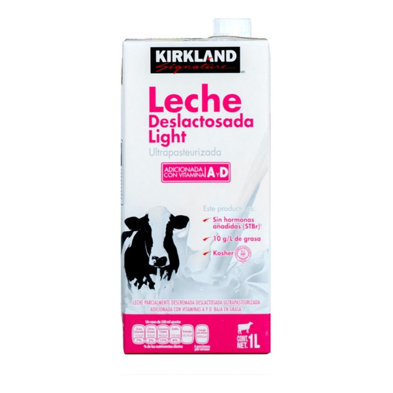 Leche Deslactosada Light, Kirkland Signature 12 Pza De 1l Ts
