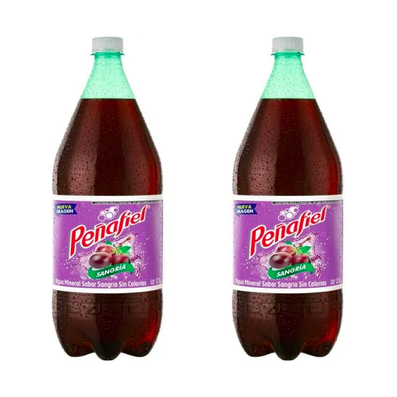 Agua Mineral Peñafiel Sabor Sangria 8 Piezas De 2 Litros